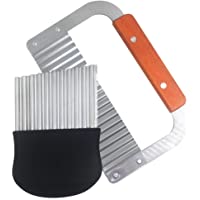 FineGood 2 piezas de cortadora de arrugas- 18-25 cm y 14 cm- cuchillos de corte de patatas fritas- cortador de cuchillas…